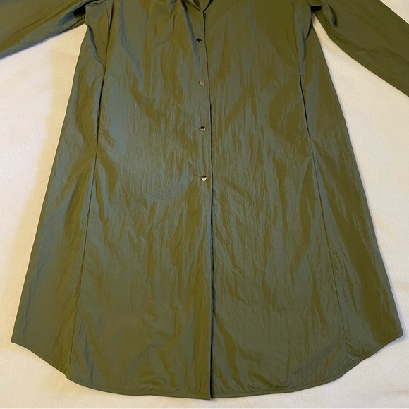 Clutch Olive Green Trench Coat Lightweight Military Rain Jacket - Picture 4 of 11